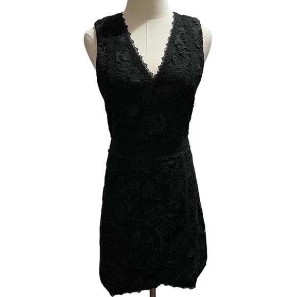 Alice + Olivia Dresses & Skirts - Alice + Olivia Black Cocktail Party Lennon Lace Mini Night Out Dress Sz 4